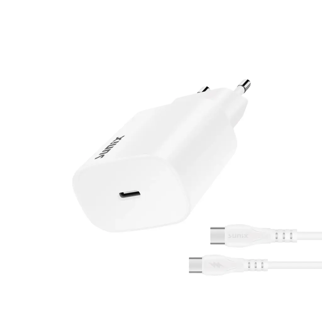 S40 CHARGER TYPE-C WHITE (With Cable)