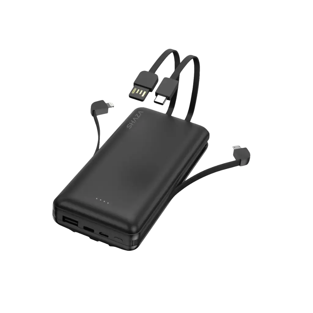 SHAZA 4IN1 POWERBANK 20000 MAH BLACK
